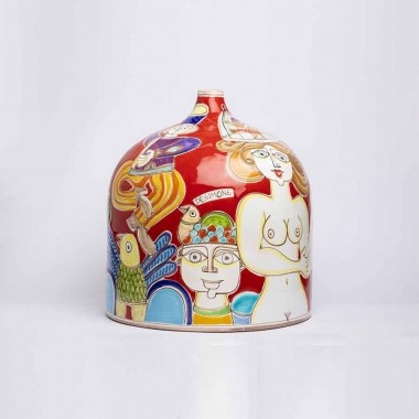 Handmade sicilian ceramic Vase DS VS647LT de simone pottery Handmade sicilian ceramic Vase DS VS647LT de simone pottery